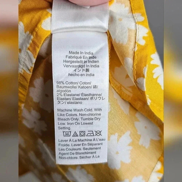 J. Crew 4 Ruffleneck Shirred Top in Cotton Poplin Vibrant Floral Print AV633 - Picture 4 of 5